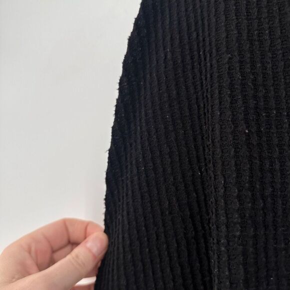 Urban Outfitters Out From Under Black Jojo Thermal Henley Shirt Size Small - Picture 12 of 12